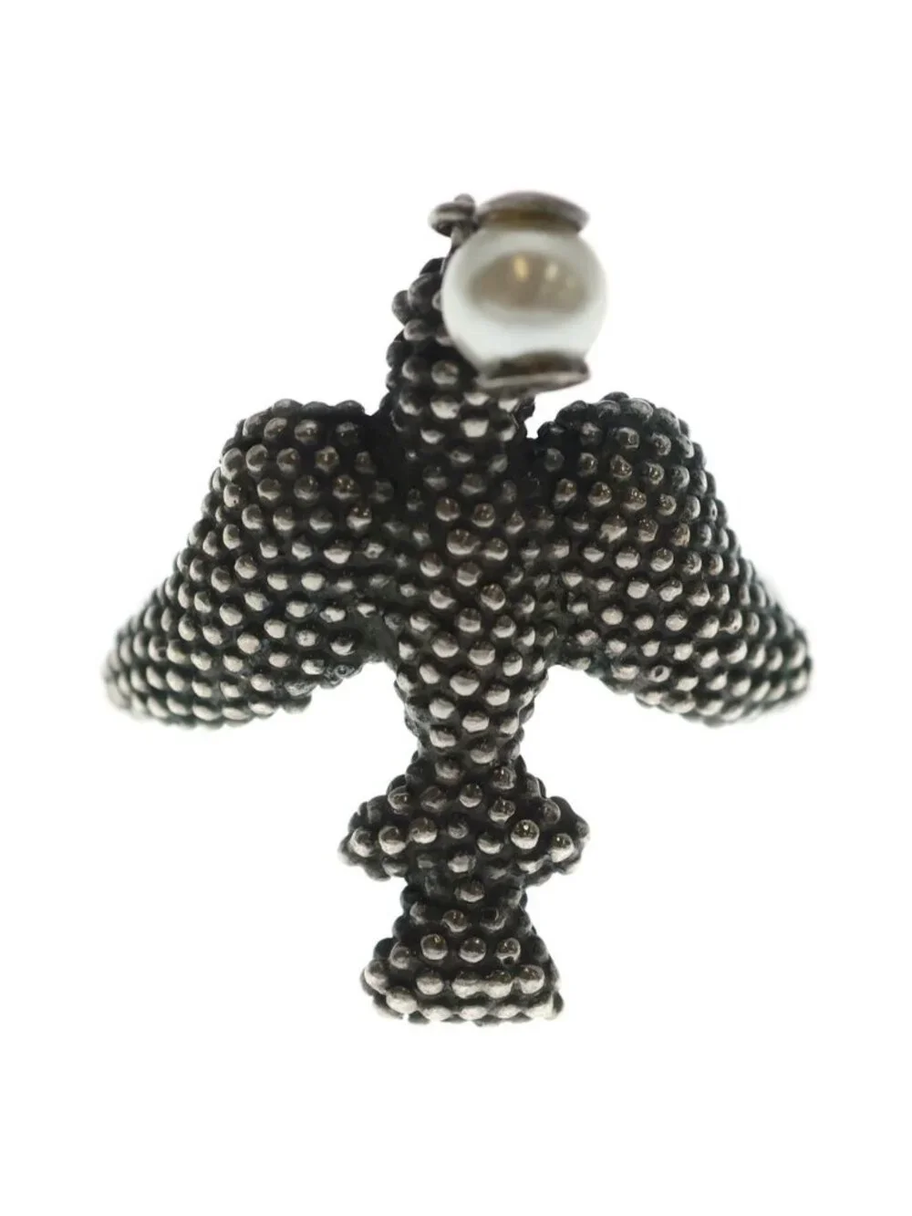 Gucci Eagle Pearl Ring Silver